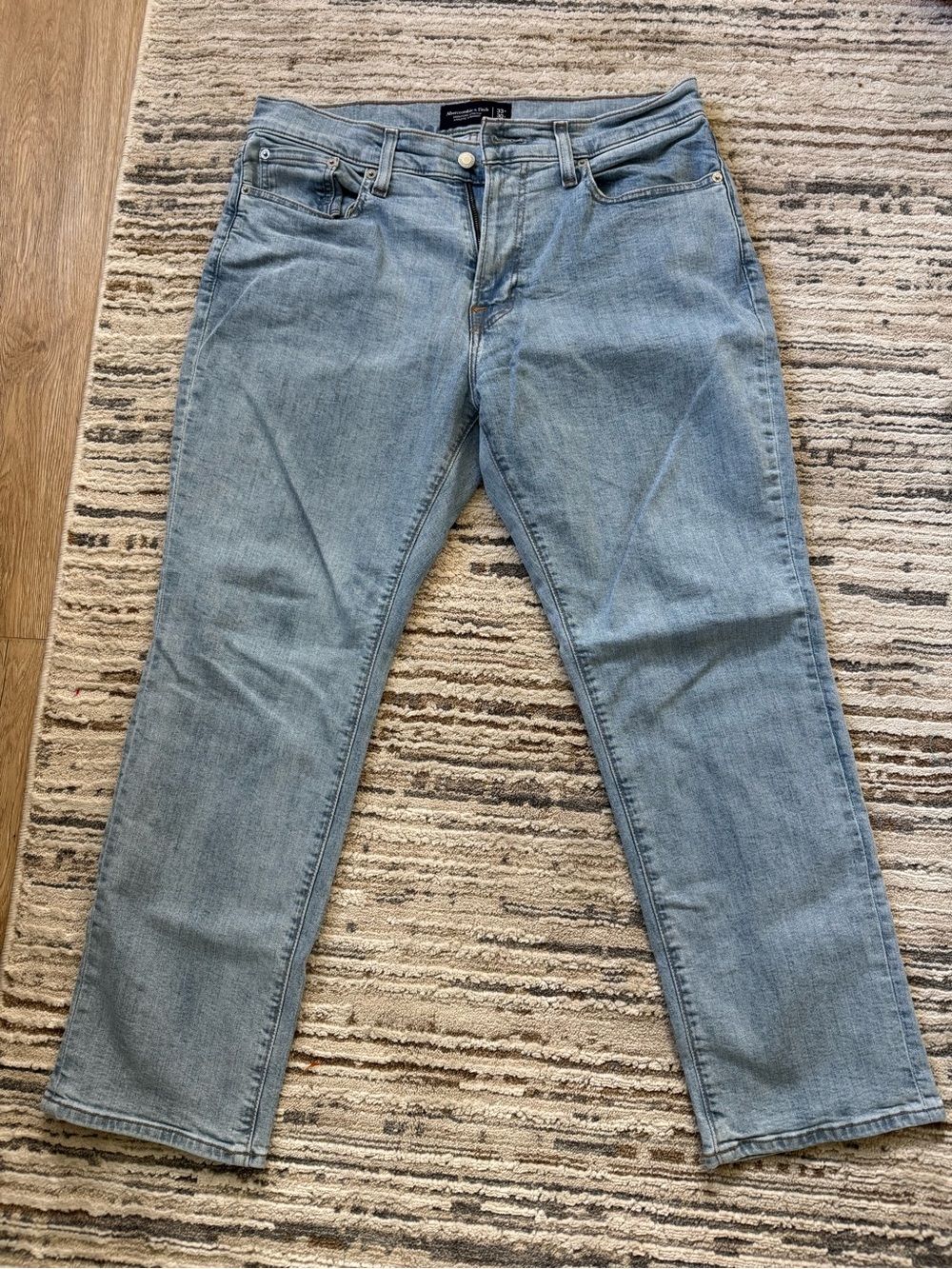 Abercrombie & Fitch Light Wash Slim Straight Jeans